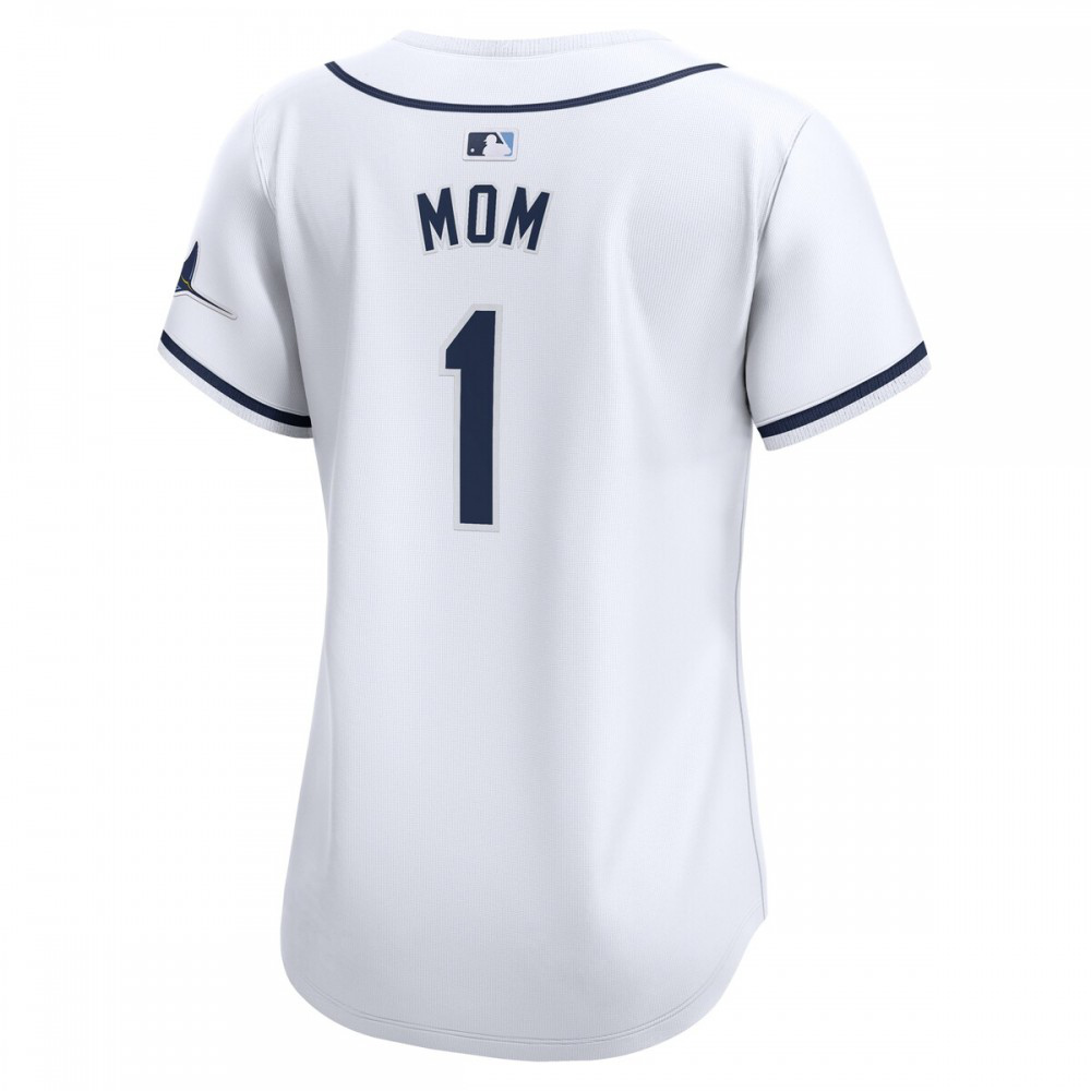 Tampa Bay Rays Women's #1 Mom Home Limited Jersey - White-Pro Kit Vault | Brand New 26/27 Sports Jerseys